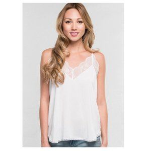 Lingerie Inspired Camisole - WHITE - 2 PACK